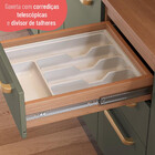 Balcão De Cozinha Para Pia Sálvia 2 Portas 3 Gavetas Freijó/v