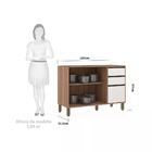 Balcão De Cozinha Para Pia Sem Tampo 120 Cm 2 Portas De Abrir