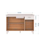 Balcão De Cozinha Para Pia Sem Tampo 3 Portas 1 Gaveta 120cm