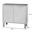 Balcão De Cozinha Paris Com Tampo 2 Pt Carvalho E Off White