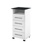 Balcão De Cozinha Pequeno 4 Gavetas 1 Nicho Branco Açaí Passe