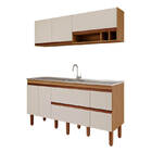 Balcão De Cozinha Prisma Freijo/off White Montado Mdf 174cm M