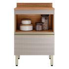 Balcão De Cozinha Proença 60cm 1 Porta E 1 Gaveta Com Tampo M