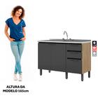 Balcão De Cozinha Sem Pia E Sem Tampo Organizador Multiuso 3