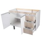 Balcão De Cozinha Sem Tampo 2 Portas 3 Gavetas  Branco/carval