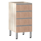 Balcão De Cozinha Sem Tampo 40cm 4 Gavetas Lis Luciane Móveis