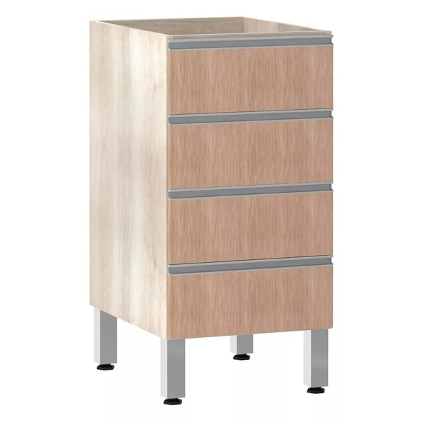 Balcão De Cozinha Sem Tampo 40cm 4 Gavetas Lis Luciane Móveis