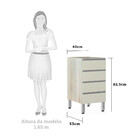 Balcão De Cozinha Sem Tampo 40cm 4 Gavetas Lis Luciane Móveis