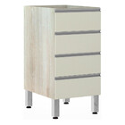 Balcão De Cozinha Sem Tampo 40cm 4 Gavetas Lis Luciane Móveis