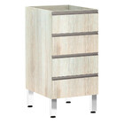 Balcão De Cozinha Sem Tampo 40cm 4 Gavetas Luci Luciane Móveis