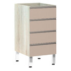 Balcão De Cozinha Sem Tampo 40cm 4 Gavetas Luci Luciane Móveis