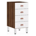 Balcão De Cozinha Sem Tampo 40cm 4 Gavetas Safira Luciane Móv