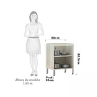 Balcão De Cozinha Sem Tampo 60cm 2 Portas Lis Luciane Móveis