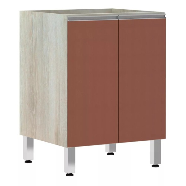 Balcão De Cozinha Sem Tampo 60cm 2 Portas Lis Luciane Móveis