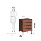 Balcão De Cozinha Sem Tampo 60cm 4 Gavetas Jade Luciane Móvei