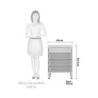 Balcão De Cozinha Sem Tampo 60cm 4 Gavetas Pérola Luciane Móv