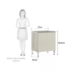 Balcão De Cozinha Sem Tampo 70cm 2 Portas Lis Luciane Móveis