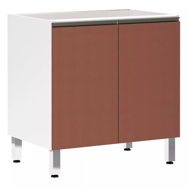 Balcão De Cozinha Sem Tampo 80cm 2 Portas Pérola Luciane Móve