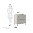 Balcão De Cozinha Sem Tampo 80cm Misto 1 Porta Basculante E 1