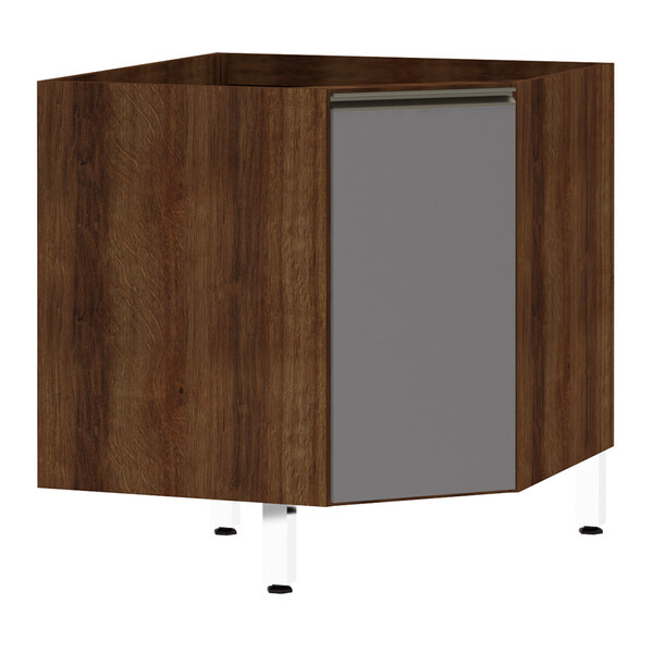 Balcão De Cozinha Sem Tampo Canto Diagonal 1 Porta Jade Lucia