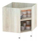 Balcão De Cozinha Sem Tampo Canto Diagonal Luciane 1 Porta Li