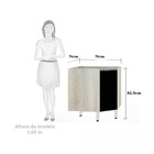 Balcão De Cozinha Sem Tampo Canto Diagonal Luciane 1 Porta Li