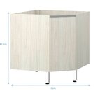 Balcão De Cozinha Sem Tampo Canto Diagonal Luciane 1 Porta Li