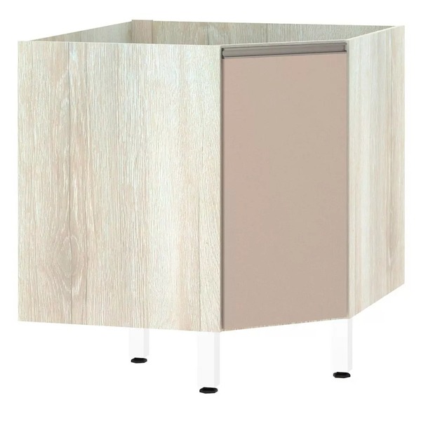 Balcão De Cozinha Sem Tampo Canto Diagonal Luciane 1 Porta Lu