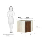 Balcão De Cozinha Sem Tampo Canto Diagonal Luciane 1 Porta Lu