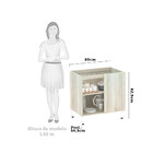 Balcão De Cozinha Sem Tampo Canto Reto 80cm 1 Porta Agatha Lu