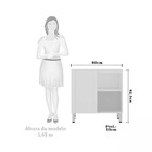 Balcão De Cozinha Sem Tampo Canto Reto 80cm 1 Porta Pérola Lu