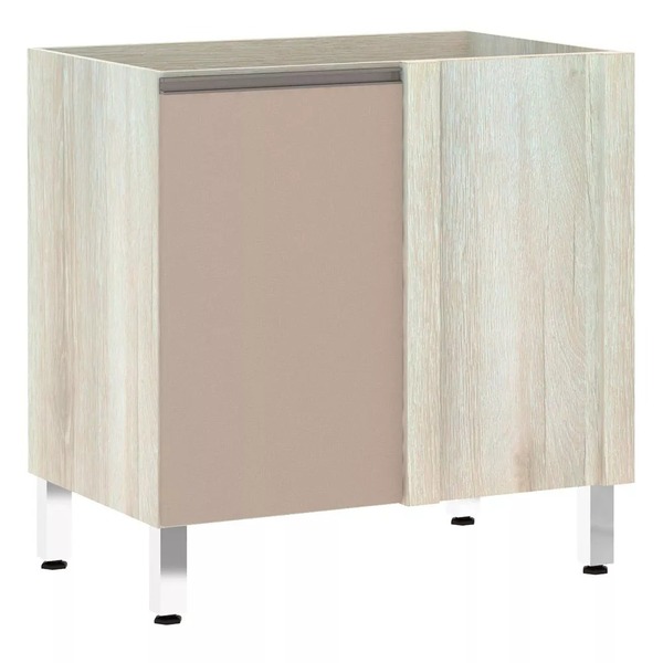 Balcão De Cozinha Sem Tampo Canto Reto Luciane 80cm 1 Porta L