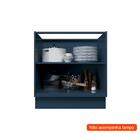 Balcão De Cozinha Sem Tampo Évora 2 Pt Azul Orion 80 Cm