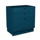 Balcão De Cozinha Sem Tampo Évora 3 Gv Azul Orion