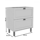 Balcão De Cozinha Sem Tampo Iluminata 1 Pt 1 Gv Branco E Fendi