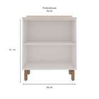 Balcão De Cozinha Sem Tampo Iluminata 2 Pt Branco E Fendi 80