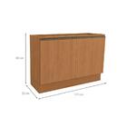 Balcão De Cozinha Sem Tampo Maxxi 2 Pt Canela 120 Cm