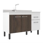 Balcão De Cozinha Sem Tampo Monaco 2 Portas E 2 Gavetas Branc