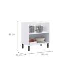 Balcão De Cozinha Sem Tampo New Premium 2 Pt Branco