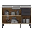 Balcão De Cozinha Sem Tampo Para Pia 120cm Maria Multimóveis