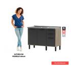 Balcão De Cozinha Sem Tampo Para Pia 120cm Maria Multimóveis