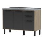 Balcão De Cozinha Sem Tampo Para Pia 120cm Maria Multimóveis