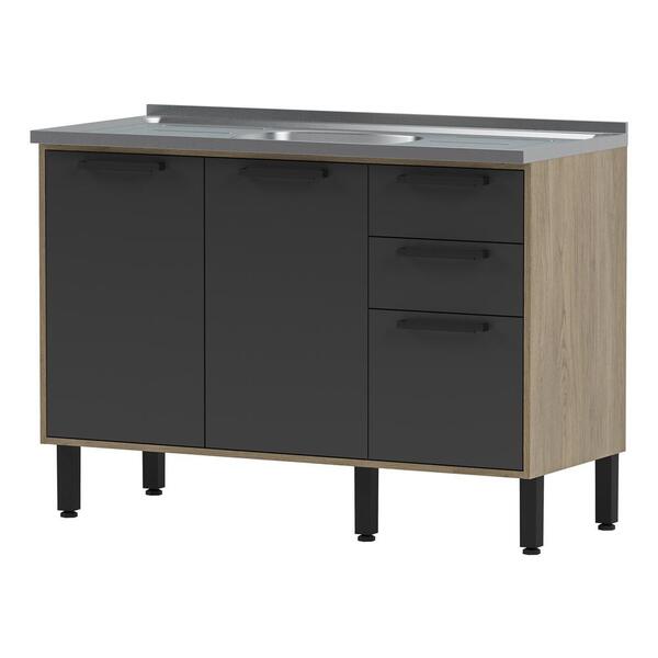 Balcão De Cozinha Sem Tampo Para Pia 120cm Maria Multimóveis