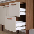 Balcão De Cozinha Slim Freijo/off White Montado Mdf 174cm Mgm