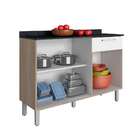 Balcão De Cozinha Star Com Tampo 3 Pt 1 Gv Aveiro E Branco