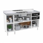 Balcão De Cozinha Star New 3 Portas 2 Gavetas Preto - Telasul