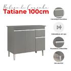 Balcão De Cozinha Tatiane Com Tampo 100cm E Armário Aéreo And