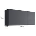 Balcão De Cozinha Tatiane Com Tampo 100cm E Armário Aéreo And