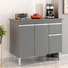 Balcão De Cozinha Tatiane Com Tampo 100cm E Armário Aéreo And