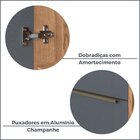 Balcão De Cozinha Ten 1 Pt 3 Gv Freijó E Grafito 120 Cm